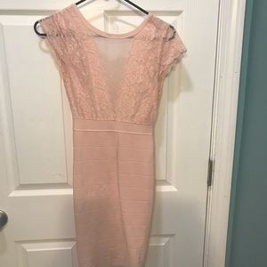 Blush midi dress